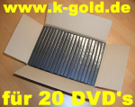100 Stück Versandkarton 1-wellig LxBxH 280x190x140/100mm für 20 DVD's