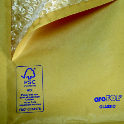 Farbe braun aroFOL® classic mit FSC Papier Luftpolsterversandtaschen Gr.6 F 